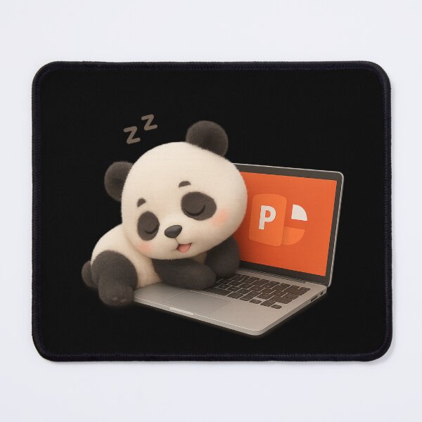 Item preview, Cute Office Panda Snoozing on Laptop | Kawaii Funny Office Humor Gift Art designed and sold by Moons Studio.