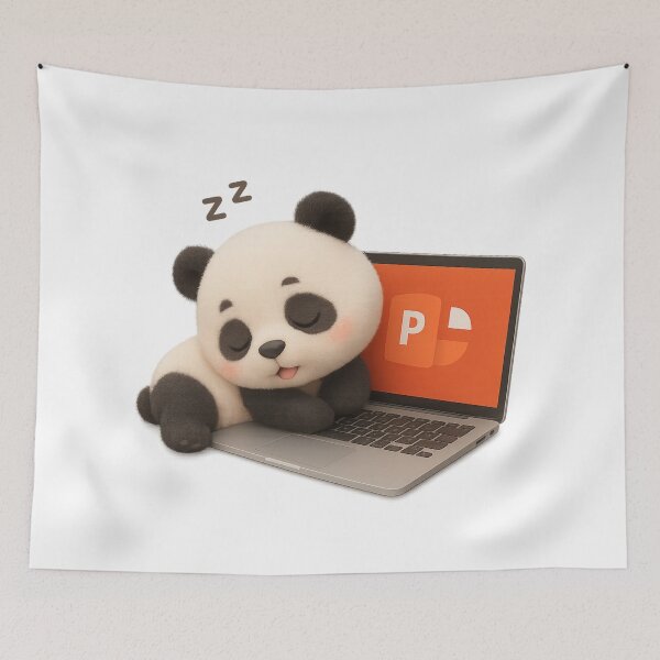 Item preview, Cute Office Panda Snoozing on Laptop | Kawaii Funny Office Humor Gift Art designed and sold by Moons Studio.