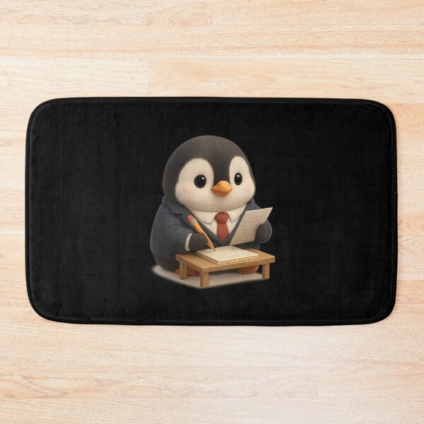 Item preview, Cute Penguin Doing Paperwork in a Suit | Kawaii Office Humor Gift Art designed and sold by Moons Studio.