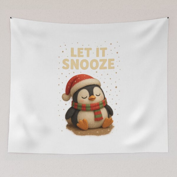 Item preview, Cute Sleeping Christmas Penguin - Let It Snooze | Kawaii Winter Christmas Holiday Art designed and sold by Moons Studio.