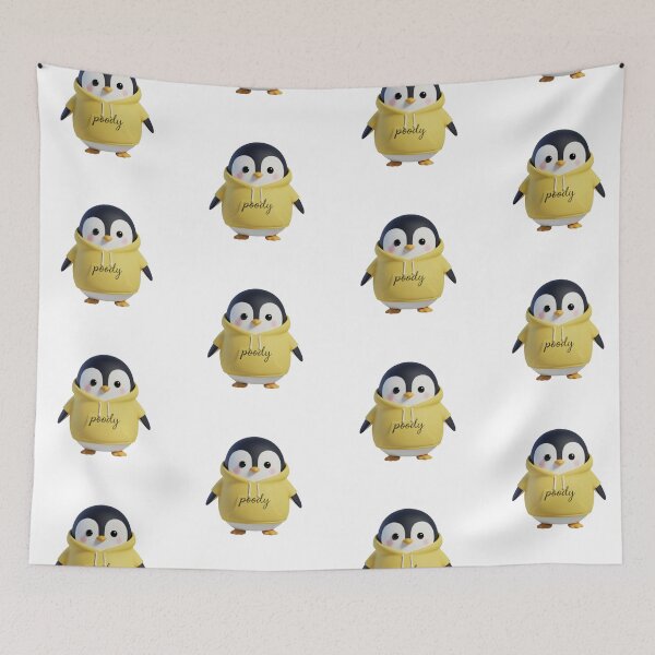 Item preview, Yellow Hoodie Poodie Penguin – Cute 3D Hoodie Character designed and sold by HNstory.