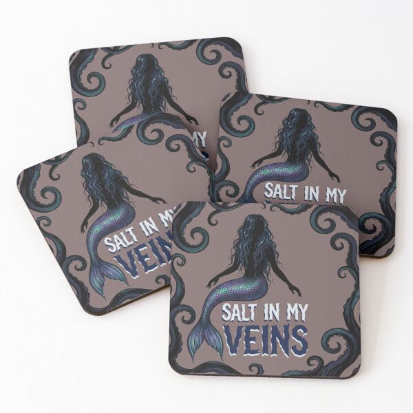 Item preview, Salt In My Veins – Dark Mermaid Ocean Aesthetic Art designed and sold by Afridi Art House.