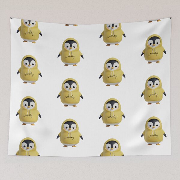 Item preview, Yellow Hoodie Poodie Penguin – Cute 3D Hoodie Character designed and sold by HNstory.