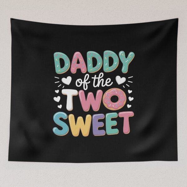 Item preview, Daddy Of The Two Sweet Donut Birthday Family Theme Girl designed and sold by RonnasJackson.