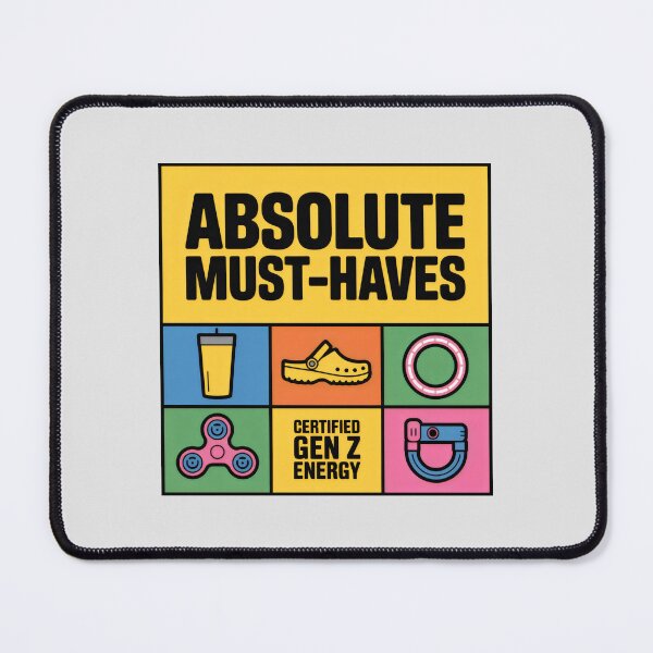 Item preview, Absolute Must-Haves Gen Z Grid Design with Trendy Items and Certified Energy Panel designed and sold by SplashTastic.