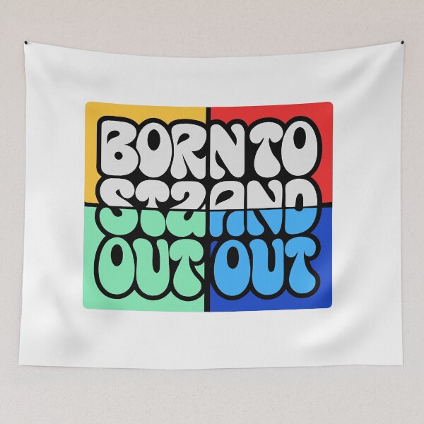 Item preview, Title: Born To Stand Out Retro Typography Design designed and sold by Jirada.