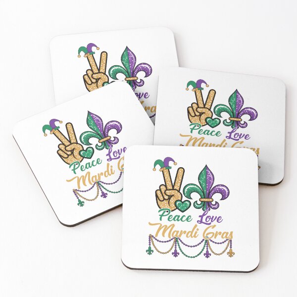 Item preview, Mardi Gras Peace Sign Design New Orleans Carnival Vibes designed and sold by BernoNickel.