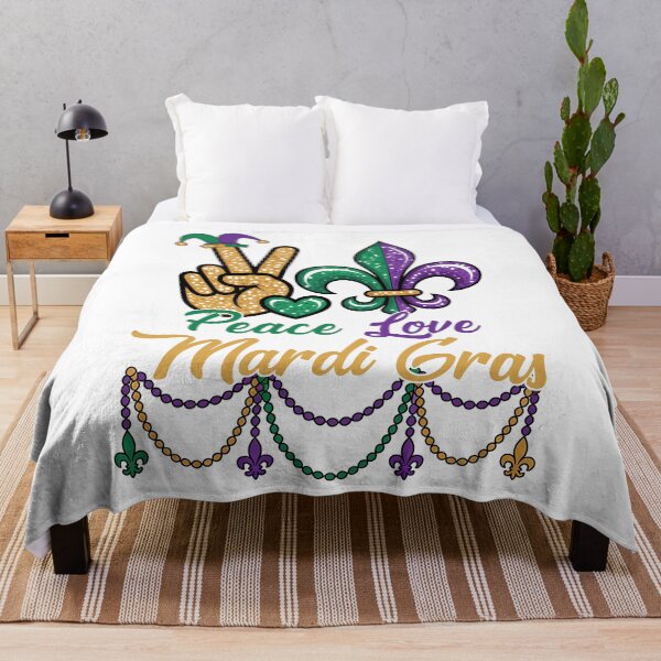 Item preview, Mardi Gras Peace Sign Design New Orleans Carnival Vibes designed and sold by BernoNickel.