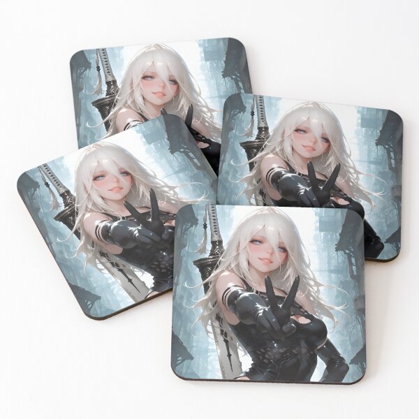 Item preview, Yorha- Ivory Blade Android – Cyberpunk Anime Warrior Art designed and sold by Dyan4.