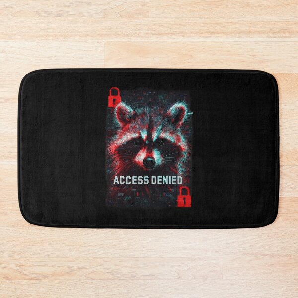 Item preview, Glitched Raccoon - Access Denied Cyberpunk Portrait designed and sold by MKreative Studio.