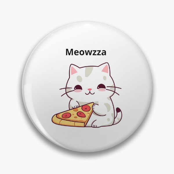 Item preview, Meowzza – Funny Cat Pizza Kawaii Design designed and sold by LuxoraShop98.
