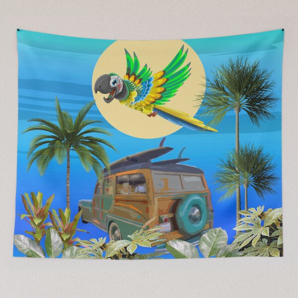 Item preview, SURFING SAFARI, SURFING WAGON, WOODY designed and sold by Barbara Jean Photo Art And Design.