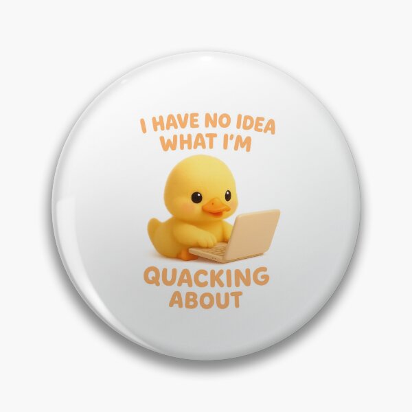 Item preview, Cute Ducking Typing on Laptop - I Have No Idea What I'm Quacking About | Kawaii Funny Office Humor Art designed and sold by Moons Studio.
