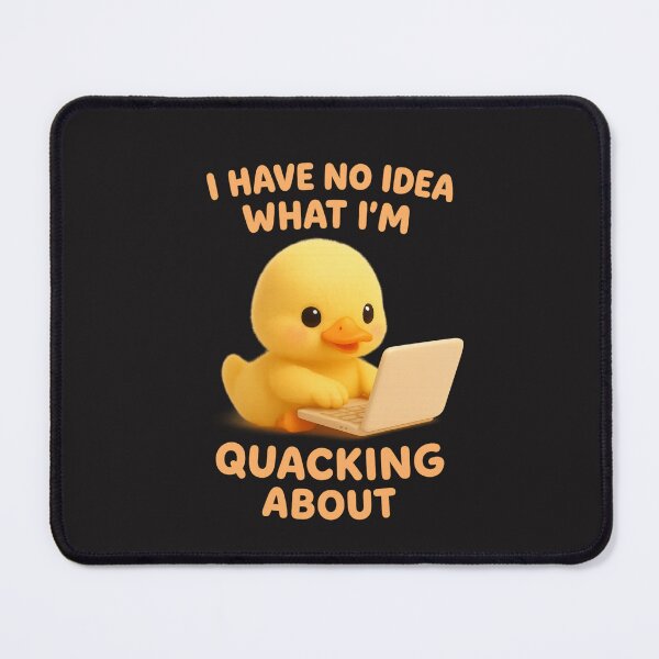 Item preview, Cute Ducking Typing on Laptop - I Have No Idea What I'm Quacking About | Kawaii Funny Office Humor Art designed and sold by Moons Studio.