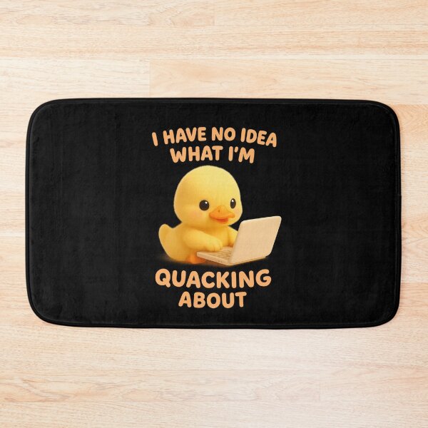 Item preview, Cute Ducking Typing on Laptop - I Have No Idea What I'm Quacking About | Kawaii Funny Office Humor Art designed and sold by Moons Studio.
