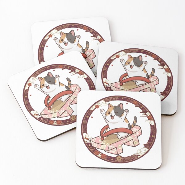 Item preview, Geta Cat – Lucky Calico Ride | Cute Japanese Kawaii Cat Illustration designed and sold by HNstory.