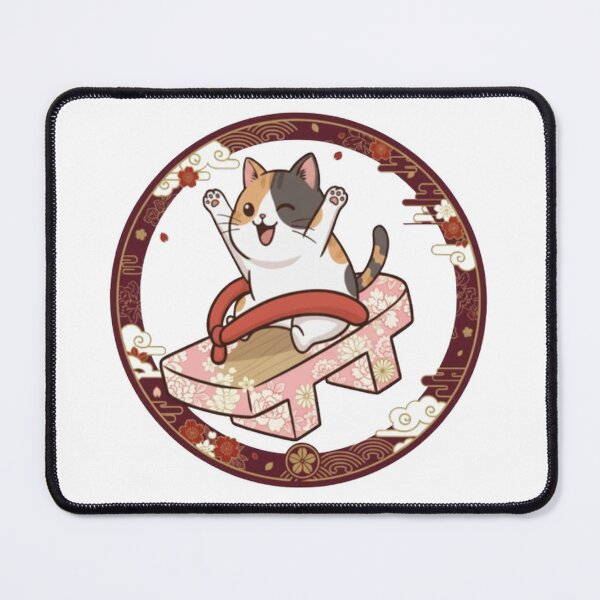 Item preview, Geta Cat – Lucky Calico Ride | Cute Japanese Kawaii Cat Illustration designed and sold by HNstory.