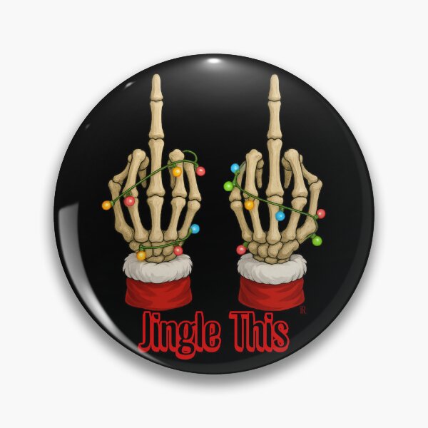 Item preview, Funny Gothic Skeleton Hands Jingle This Dark Christmas Design designed and sold by JoysByTanja.