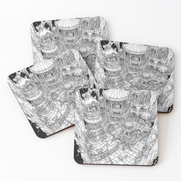 Item preview, Castle architecture drawn in the mountains designed and sold by Mianku | Für das Leben.