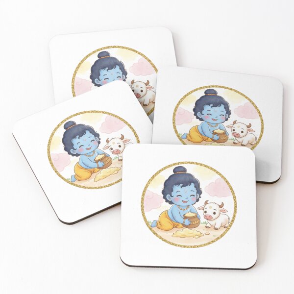 Item preview, Baby Krishna’s Butter Fun – Cute Spiritual Art designed and sold by InnerDivineSoul.