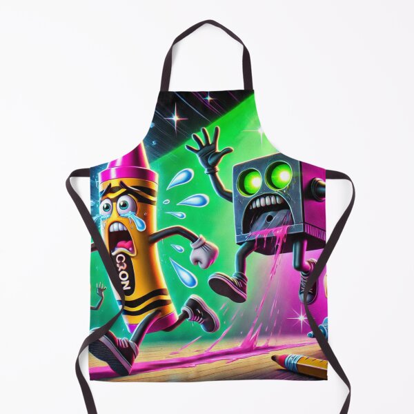Item preview, Crayon Panic – Chaotic School Supplies Nightmare Art designed and sold by ComedyInkFactor.