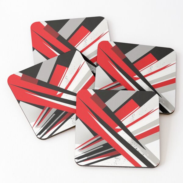 Item preview, Abstract Red Black Geometry designed and sold by PaintbrushPlace.