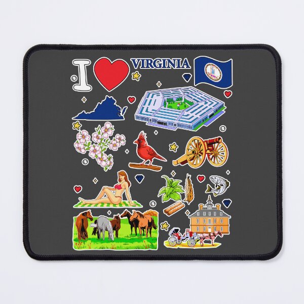 Item preview, I Love Virginia Sticker Pack, Iconic State Symbols & Landmarks Design designed and sold by mashmosh.