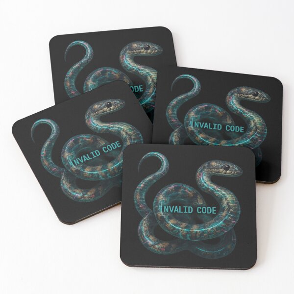 Item preview, Glitch Serpent - INVALID CODE Cyberpunk Snake designed and sold by MKreative Studio.