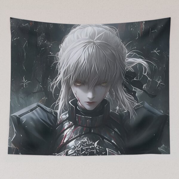 Item preview, Saber -Obsidian Oath Knight – Dark Fantasy Warrior Art designed and sold by Dyan4.