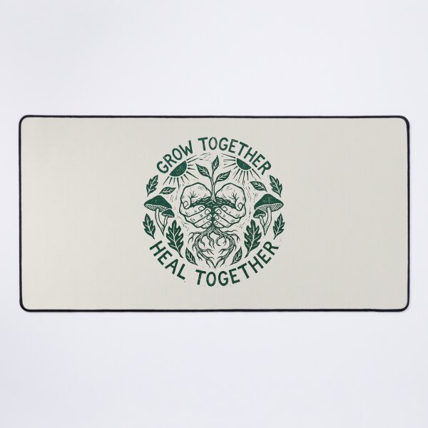 Item preview, Grow Together Heal Together - Linocut Earth Art designed and sold by KAYJAY DESIGNS.