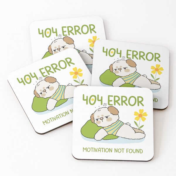 Item preview, Happy Puppy 404 Motivation Not Found designed and sold by Yuan Wen.