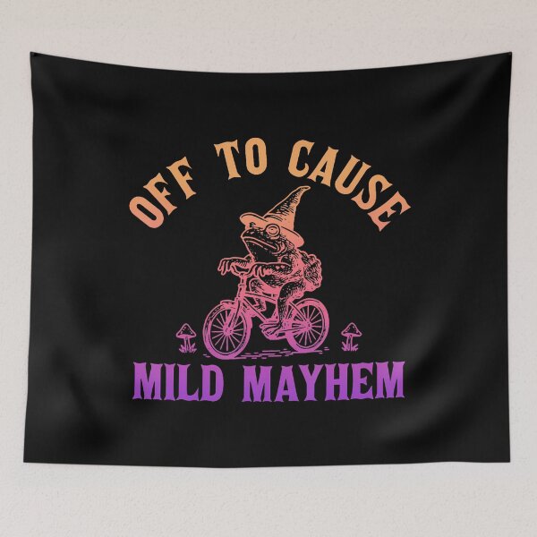 Item preview, Off To Cause Mild Mayhem Frog designed and sold by SarahLorri.