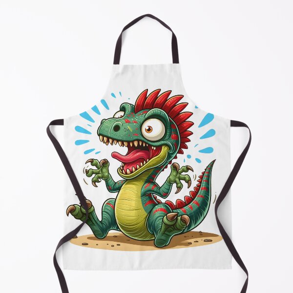 Item preview, Cute Cartoon Spiky Dinosaur Clipart – Funny Baby Dino with Big Eyes & Playful Roar designed and sold by LunaPixelStudio.