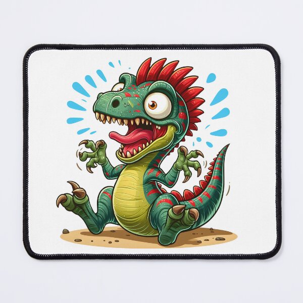 Item preview, Cute Cartoon Spiky Dinosaur Clipart – Funny Baby Dino with Big Eyes & Playful Roar designed and sold by LunaPixelStudio.