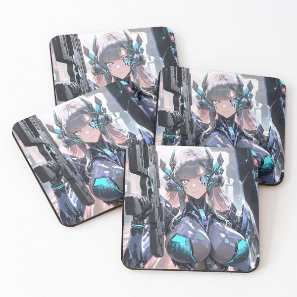 Item preview, Neon Vanguard Cyborg – Futuristic Anime Sci-Fi Warrior Art designed and sold by Dyan4.
