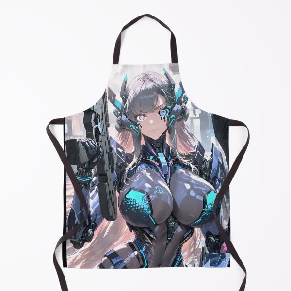 Item preview, Neon Vanguard Cyborg – Futuristic Anime Sci-Fi Warrior Art designed and sold by Dyan4.
