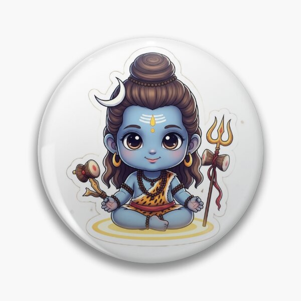 Item preview, Baby Shiva Meditation Sticker – Cute Chibi Mahadev Art designed and sold by harharmahadev99.