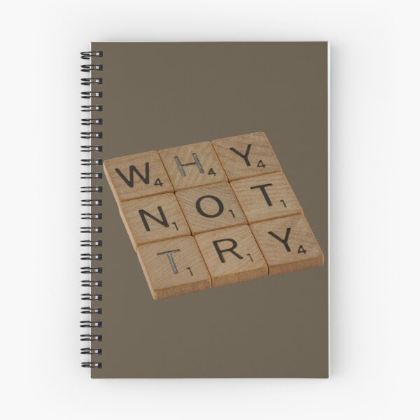 Item preview, Why Not Try — Motivational Scrabble Tile Art designed and sold by Afridi Art House.