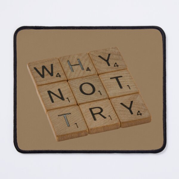 Item preview, Why Not Try — Motivational Scrabble Tile Art designed and sold by Afridi Art House.