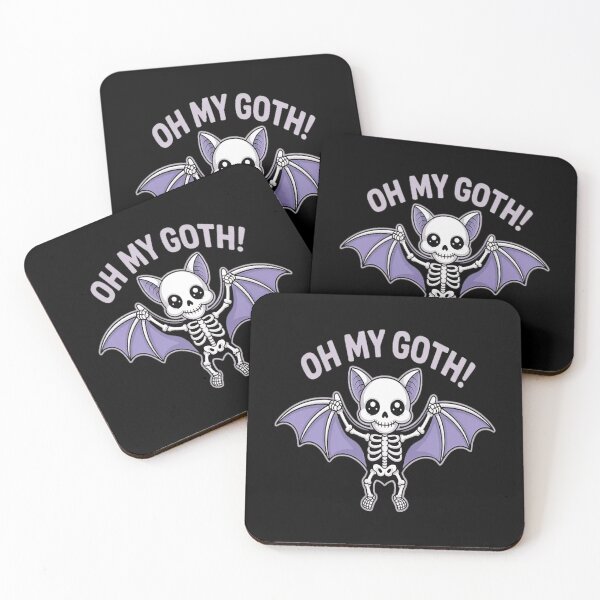 Item preview, Oh My Goth Bat Halloween Skeleton designed and sold by gandebro.