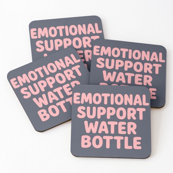 Item preview, Emotional Support Water Bottle – Funny Self Care Aesthetic Quote designed and sold by Afridi Art House.