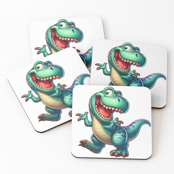 Item preview, Cute Cartoon T-Rex Dinosaur Clipart – Funny Smiling Baby Dino Illustration for Kids designed and sold by LunaPixelStudio.