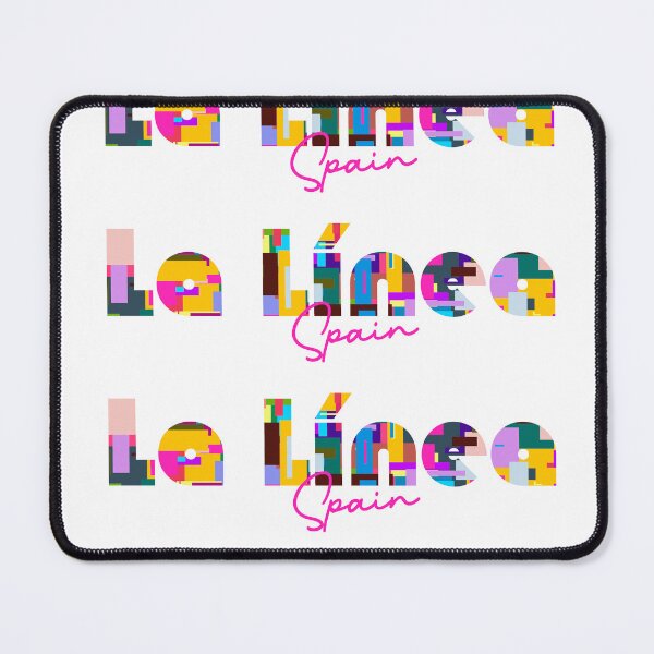 Item preview, La Línea, Spain, Vibrant Abstract City Typography Art designed and sold by Wanderful-roads.