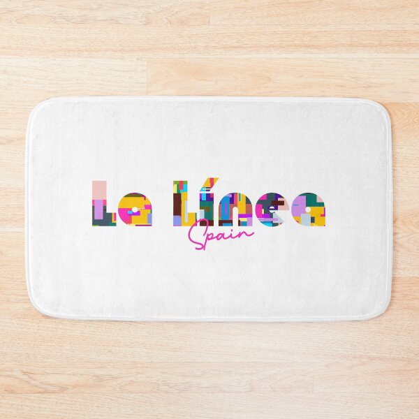 Item preview, La Línea, Spain, Vibrant Abstract City Typography Art designed and sold by Wanderful-roads.