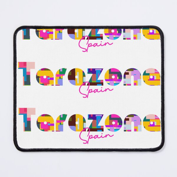Item preview, Tarazona, Spain, Vibrant Abstract City Typography Art designed and sold by Wanderful-roads.