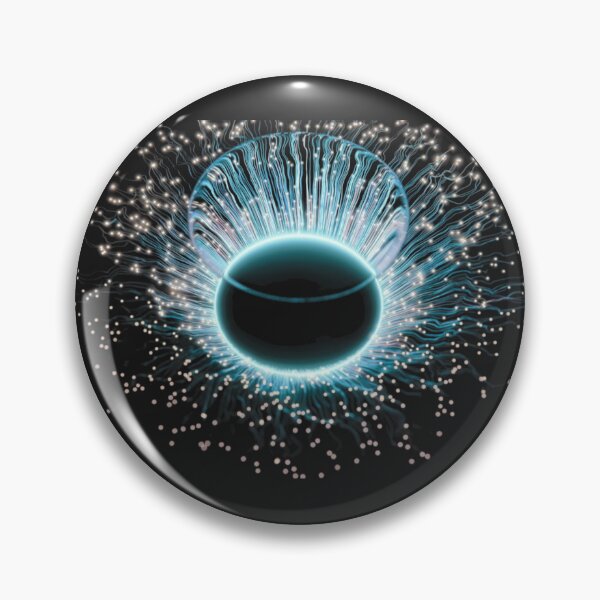 Item preview, Iridescent Blue Energy Bloom — Abstract Orb Art designed and sold by Afridi Art House.