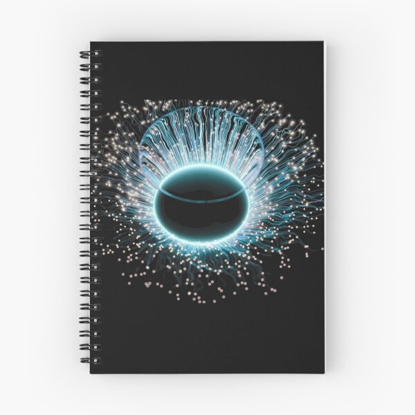 Item preview, Iridescent Blue Energy Bloom — Abstract Orb Art designed and sold by Afridi Art House.