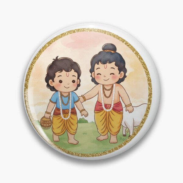Artikelvorschau, Shri Krishna und Balram: Göttliche Brüderschaft | Ewige Beschützer von Vrindavan entworfen und verkauft von InnerDivineSoul.