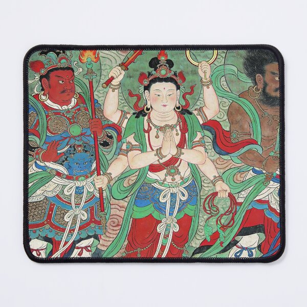 Item preview, Divine Third Lotus Prince Nezha and Guardian Deities Mural designed and sold by zzz888.