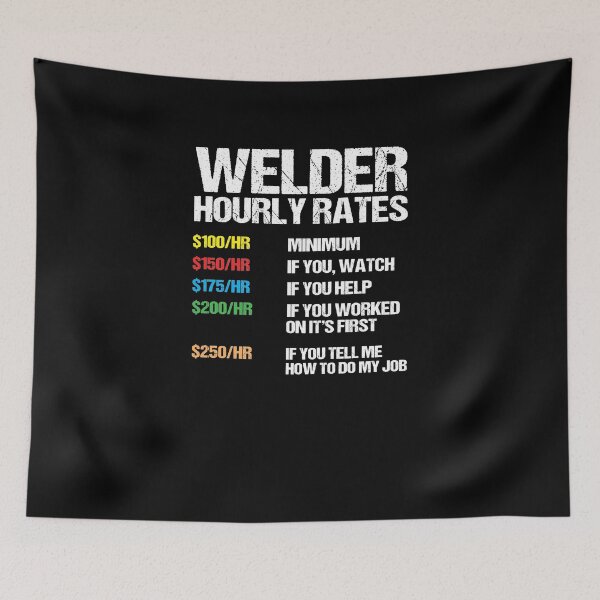 Item preview, Welder Hourly Rates V3 designed and sold by TeeTimeGuys.